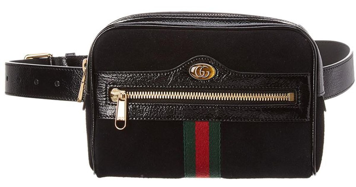 Gucci Ophidia Small Suede & Leather Belt Bag in Black - Save 21% - Lyst