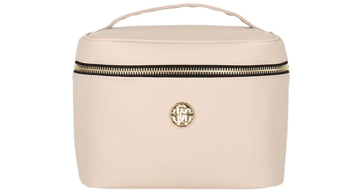 Roberto Cavalli Crest Collection Saffiano Train Case in Natural Lyst Canada