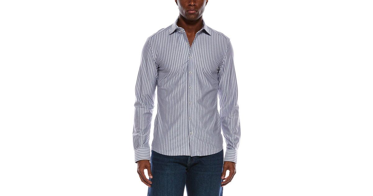japanese knit dress shirt Eterna Slim Fit Stripe in Blue for Men Timeless Looks by White Mark 2026-07-02