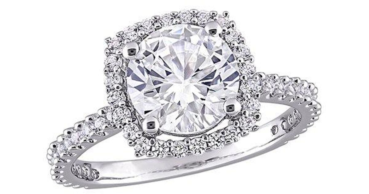 Rina Limor 2.92 Ct. Tw. Lab-Grown Created Sapphire Halo Ring in White ...