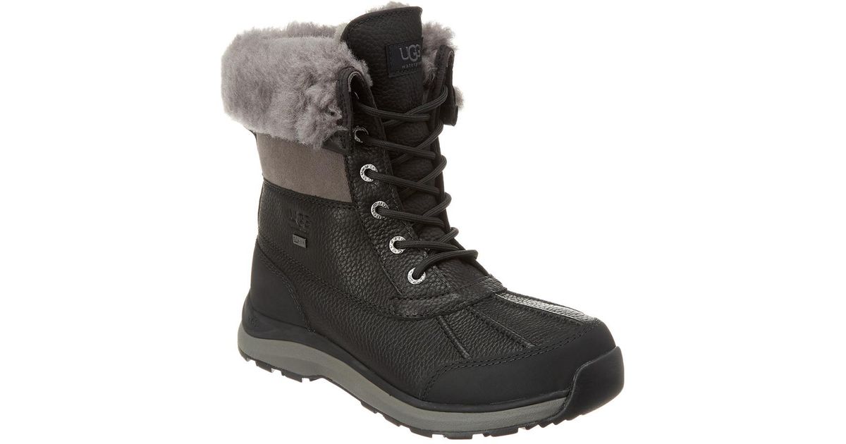 women's adirondack round toe leather & suede waterproof booties