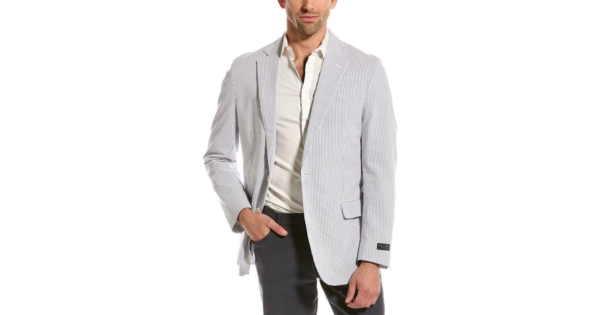 Brooks Brothers Seersucker Regent Fit Blazer in Gray for Men | Lyst