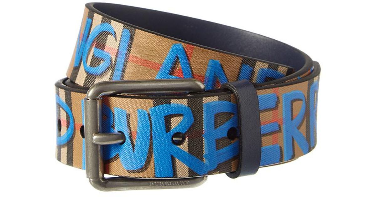 burberry belt mens blue