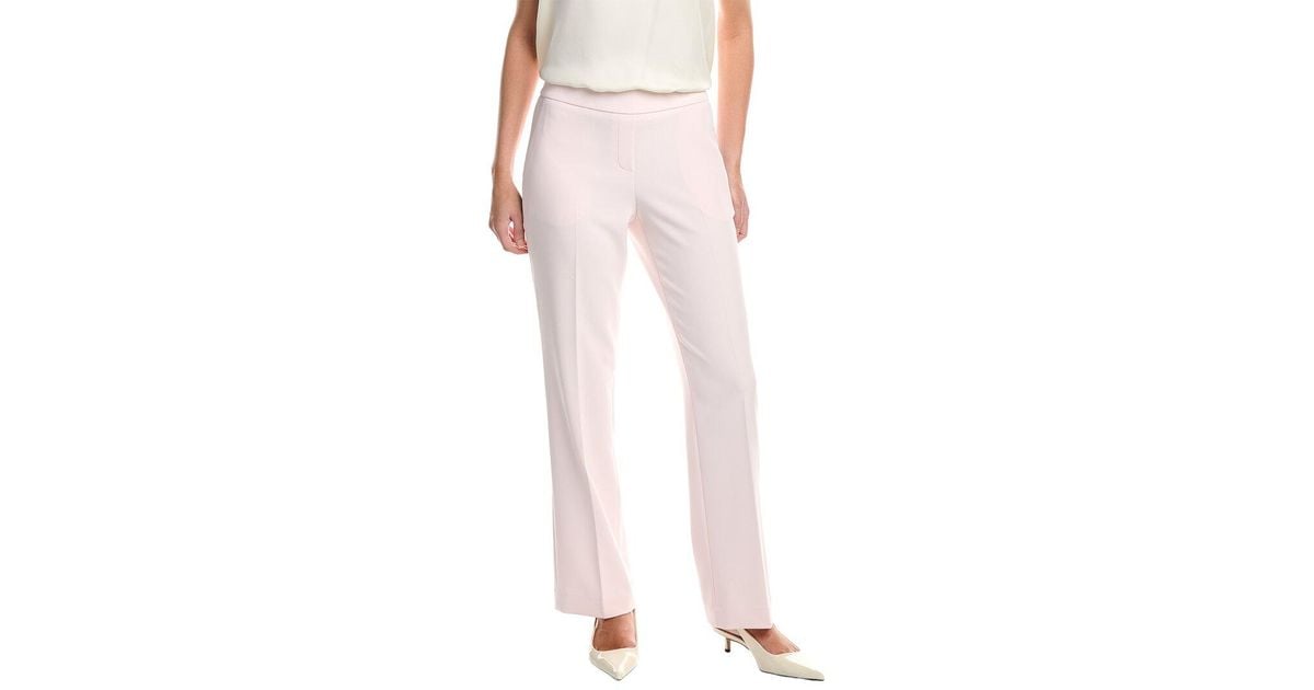 Pink Slashed Pocket Anne Klein Pull-On Slash Pocket Trouser in Pink | Lyst