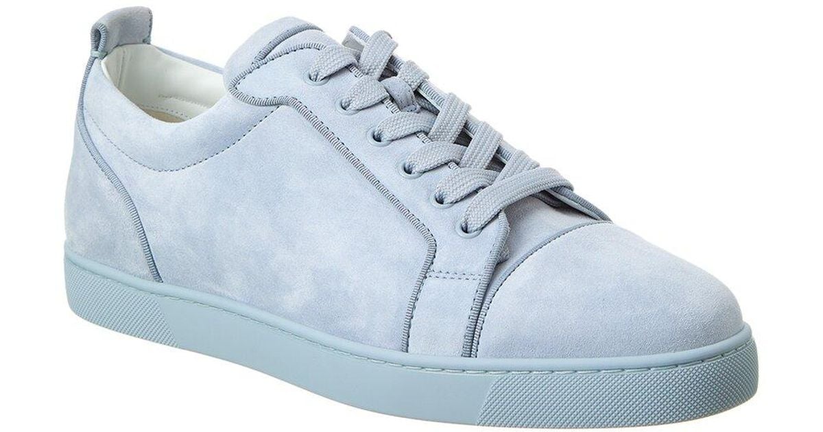 Christian Louboutin Louis Junior Orlato Suede Low top Trainers in Blue for Men Lyst UK