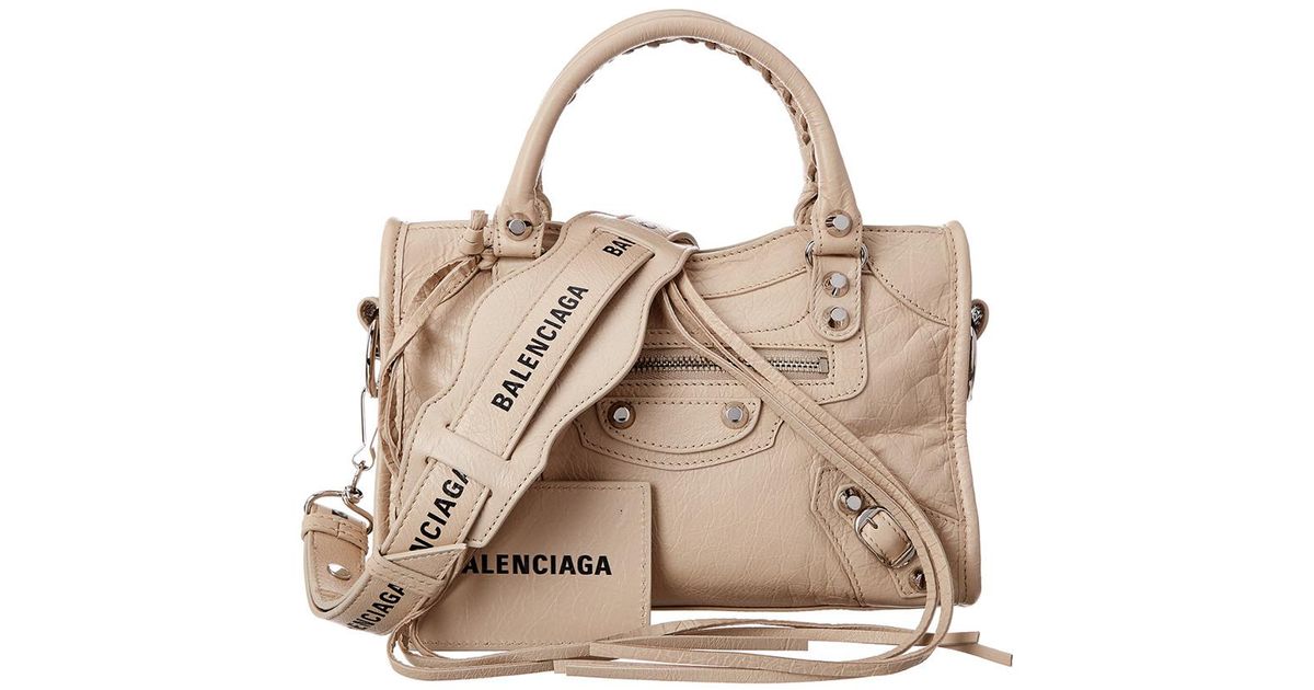 Balenciaga Classic Logo Strap Mini Leather Shoulder Bag | Lyst