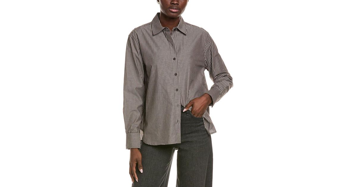 Kenneth Cole Poplin Shirt in Grey | Lyst UK