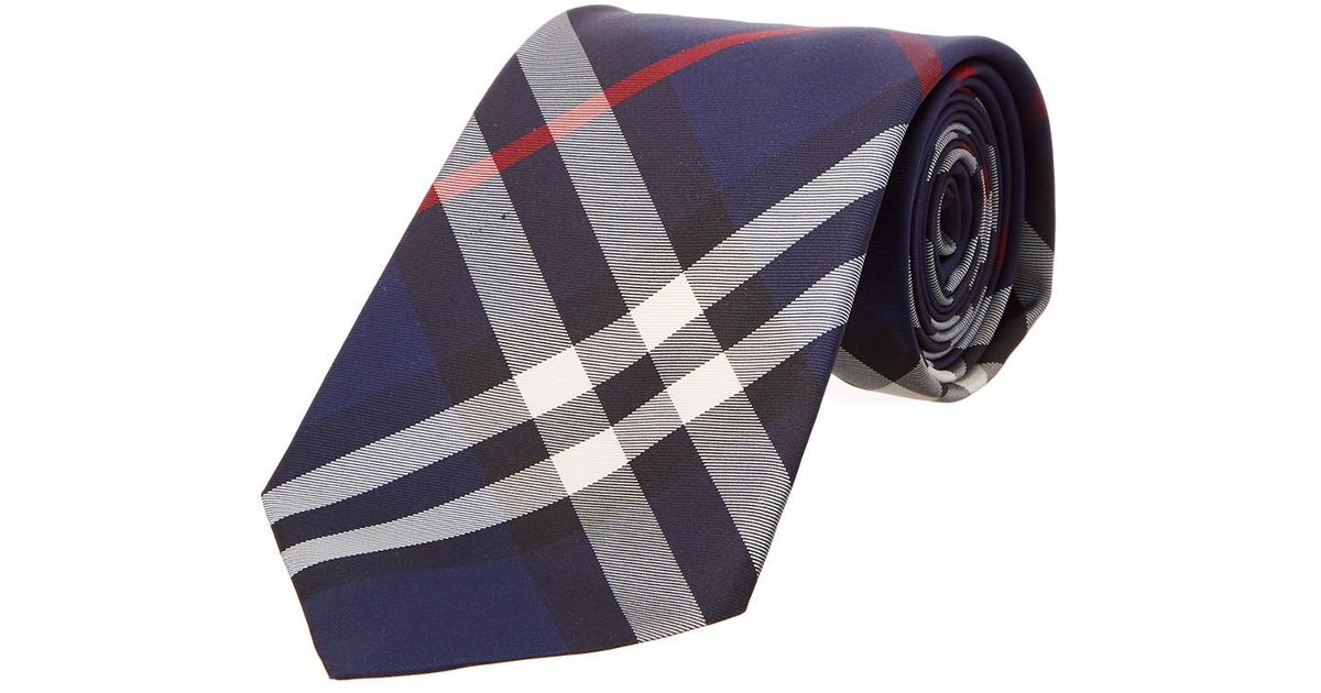 burberry blue check tie