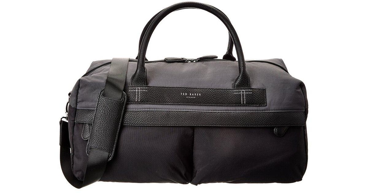 Ted Baker Plier Nylon Holdall Duffel Bag in Black for Men Lyst