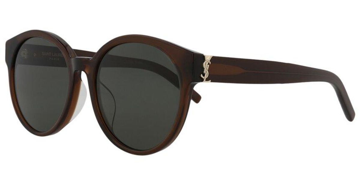 Saint Laurent Women\'s SLM31F 55mm Sunglasses Saint Laurent Round Sunglasses SLM31F 003 55 | Parallel main image 4