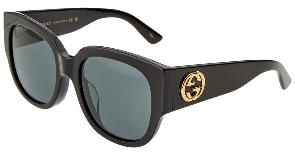 Gucci Gg0142San 55Mm Sunglasses in Black | Lyst
