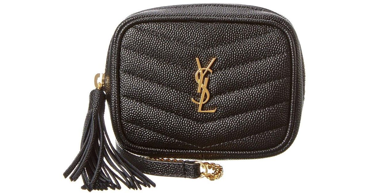 Saint Laurent Lou Baby Matelasse Leather Camera Bag in Black Lyst