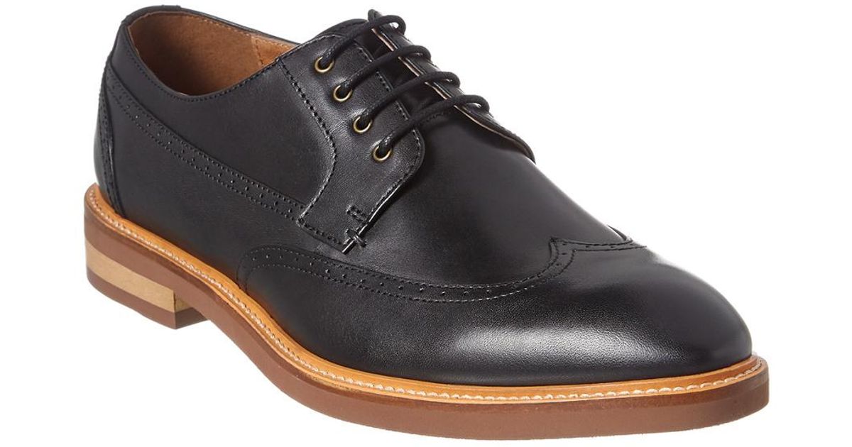 Gordon Rush Wingtip Leather Derby Shoe in Black for Men - Lyst