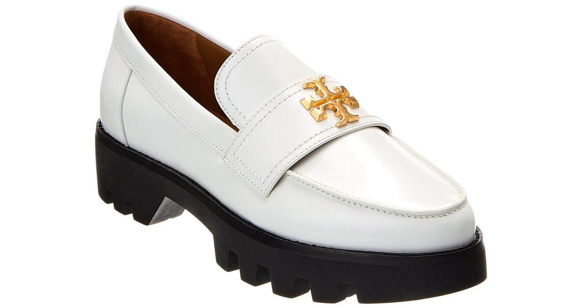 TORY BURCH　MINI EVERLY CHUNKY LOAFER Tory Burch Everly Leather Mini Chunky Loafer Flat Sneaker