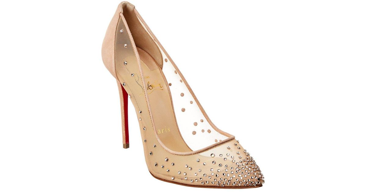louboutin heels mesh