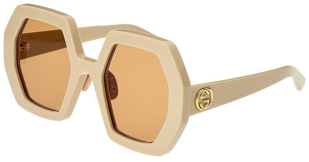 Gucci GG0772S 55mm Sunglasses in White | Lyst UK