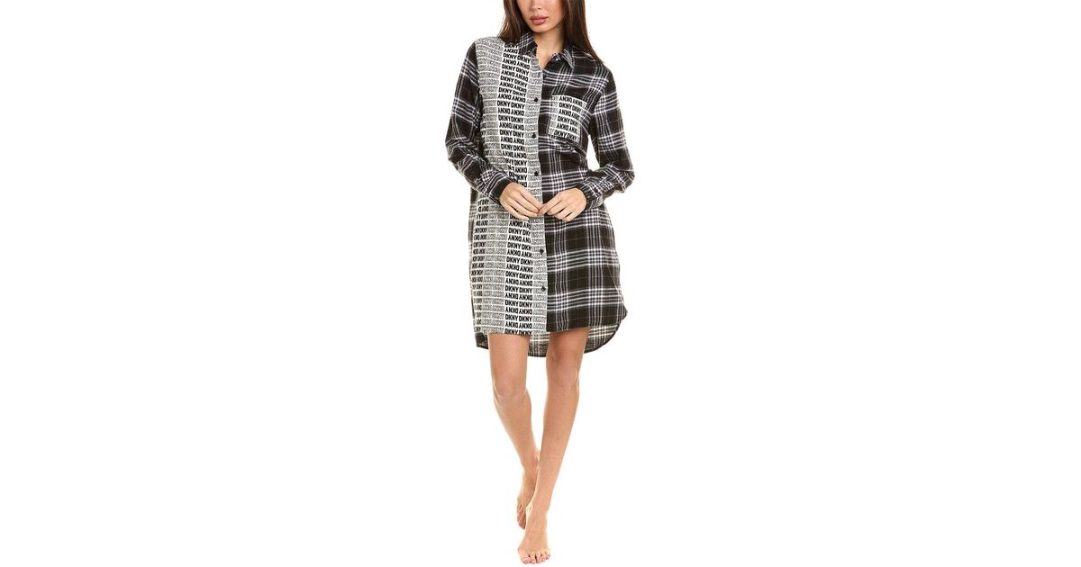 DKNY Sleep Shirt in Black Lyst UK