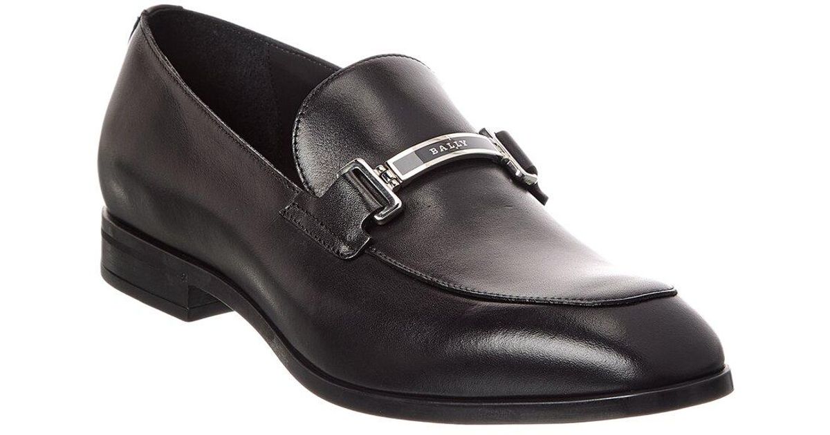 Bally Men\'s Onisor Black Leather Apron Toe Bit Loafer. Sz: 8 Nordstrom Rack has these Bally Onisor Apron Toe Bit Loafers  main image 3