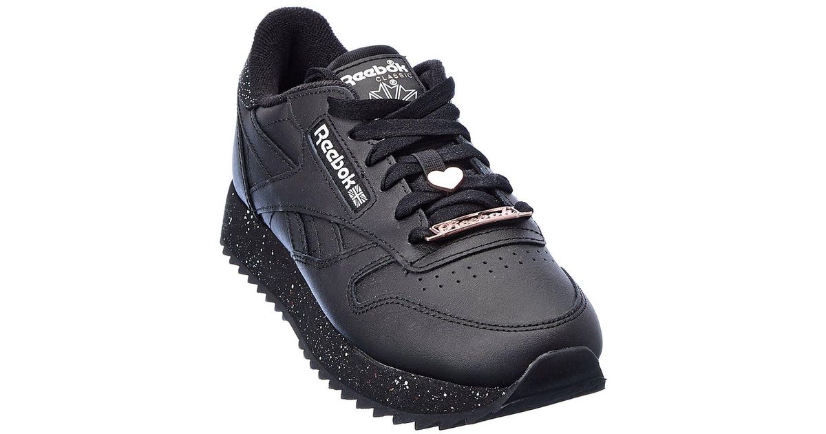 Reebok Ripple Leather Sneaker in Black | Lyst Australia