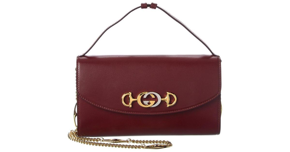 Gucci Zumi Small Leather Shoulder Bag in Red Lyst