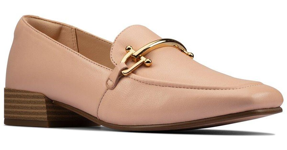 Clarks Pure Block Leather Shoe in Pink | Lyst UK