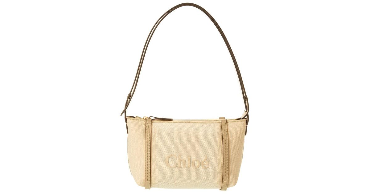 Chloé Dnu Pack Chloe Carry Canvas & Leather Shoulder Bag in Natural | Lyst