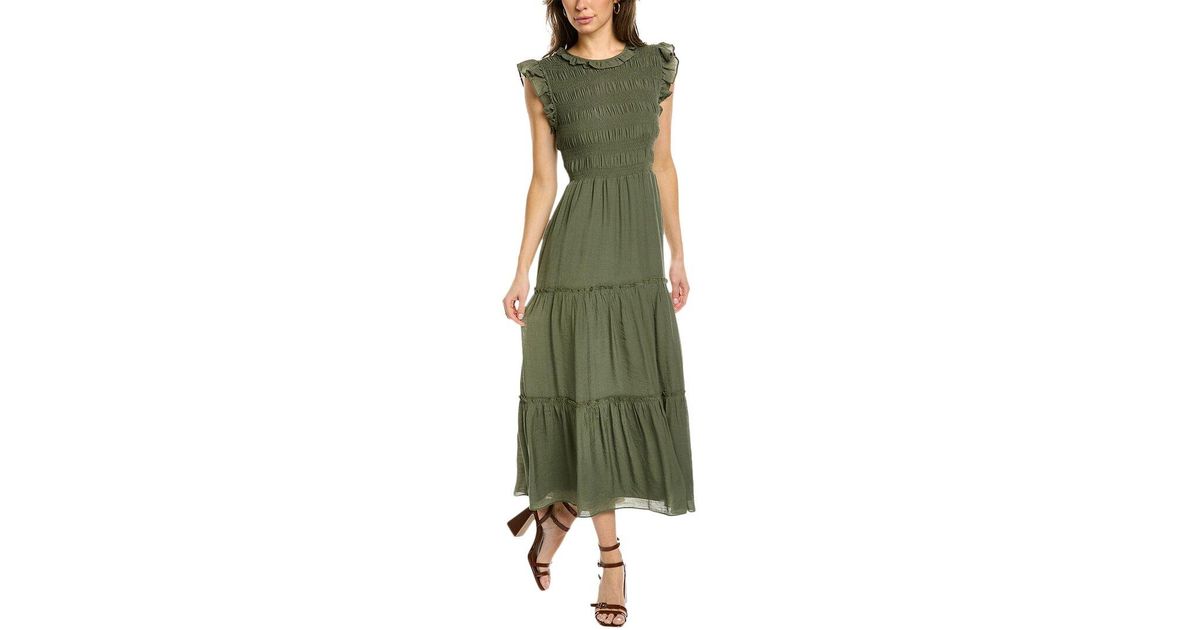 Nanette Lepore Caribbean Midi Dress in Green | Lyst