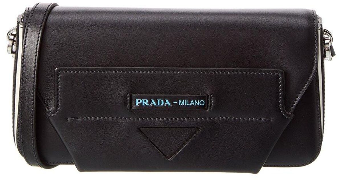 Prada Manuelle Leather Shoulder Bag in Black Lyst Australia