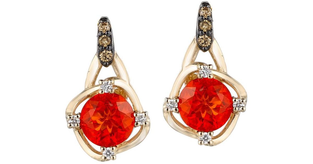 fire opal earrings