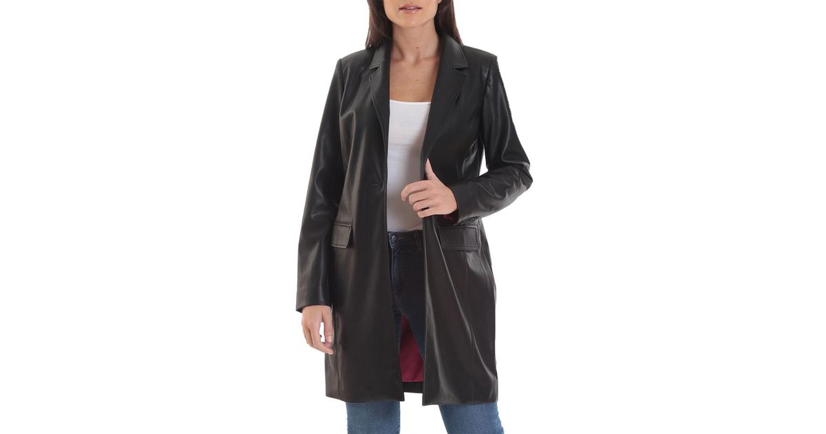 leather topper coat