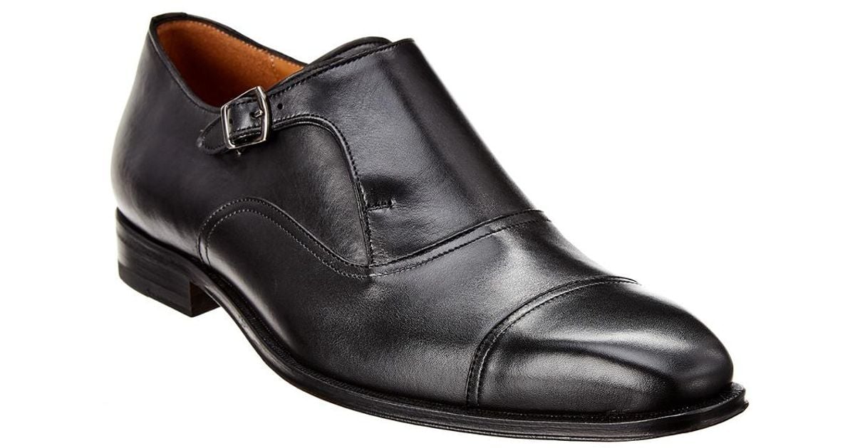 Mezlan Single Monk Leather Loafer in Black for Men Save 1 Lyst
