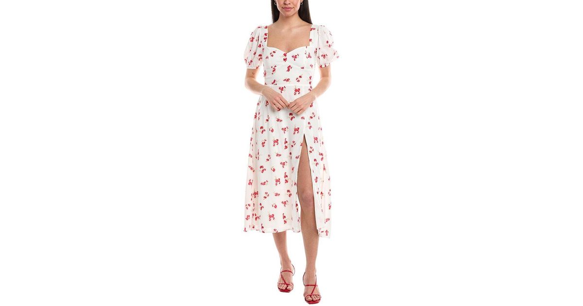 Bardot Gillian Midi Dress in White | Lyst