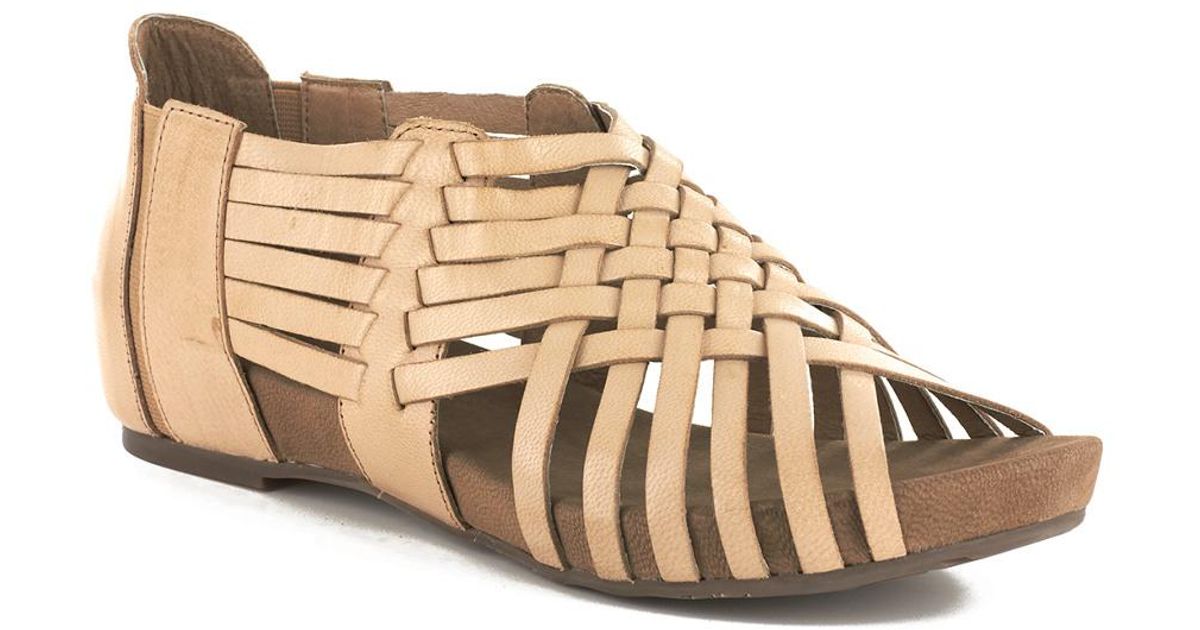 Chocolat Blu Viva Leather Wedge Sandal in Natural - Save 2% - Lyst