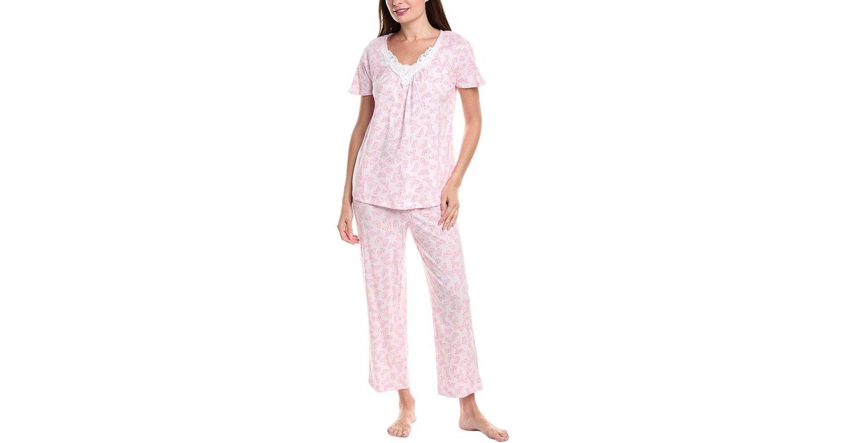 Carole Hochman 2Pc Capri Pajama Set in Pink Lyst UK