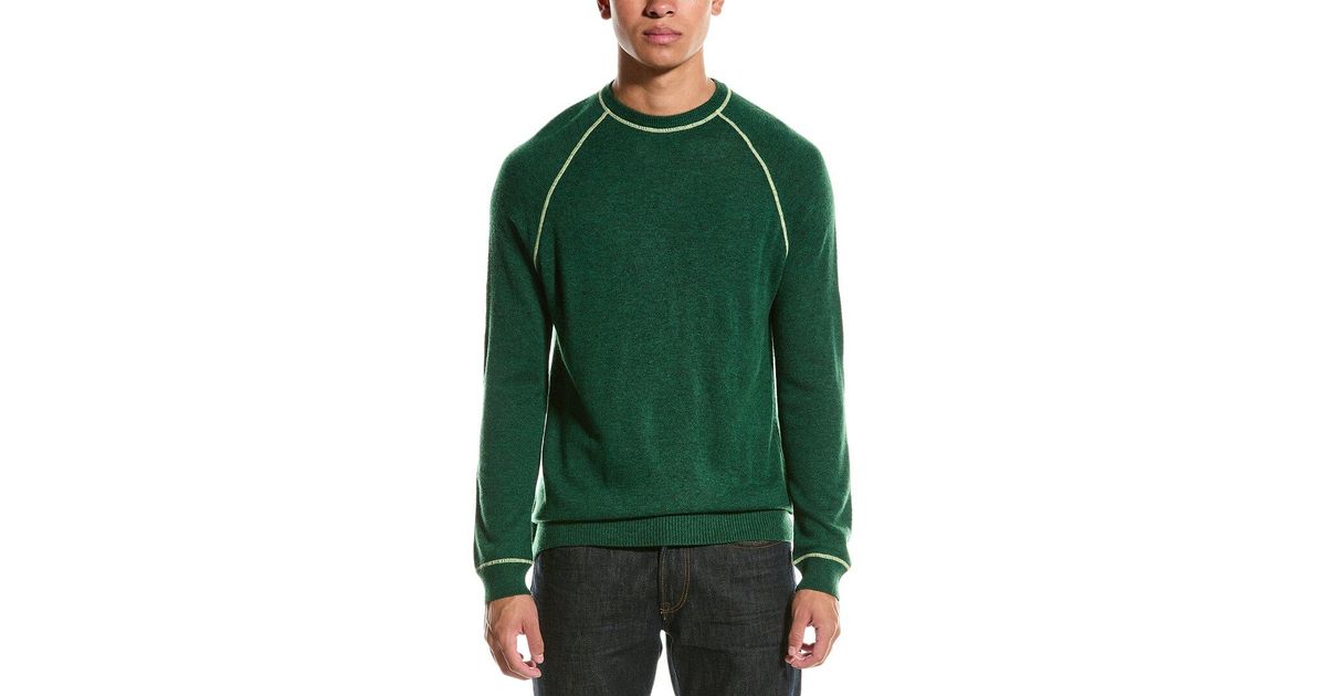 Brodie Cashmere Wool & CashmereBlend Overlock Sweatshirt in Green for