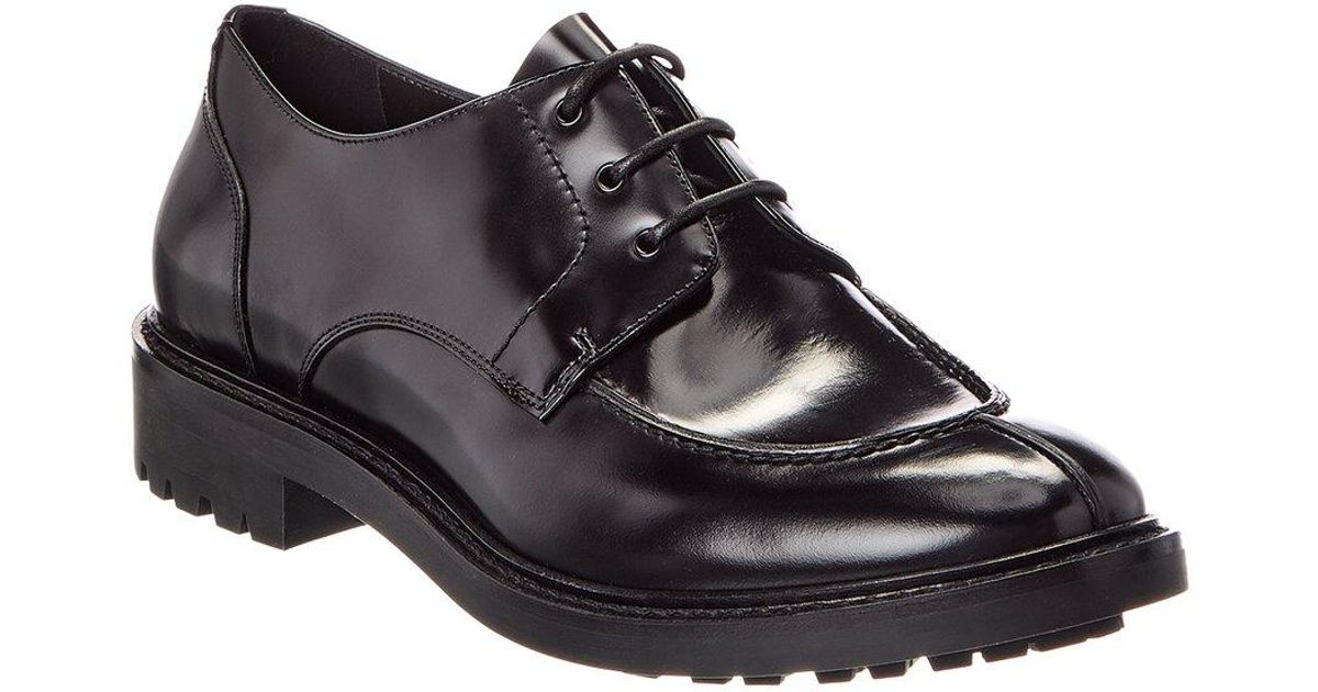 Saint Laurent Lino Leather Derby in Black for Men | Lyst