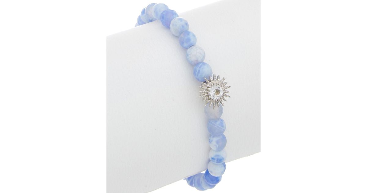Anzie Boheme Silver Blue Periwinkle Stretch Bracelet Anzie Boheme Silver Blue Periwinkle Stretch Bracelet