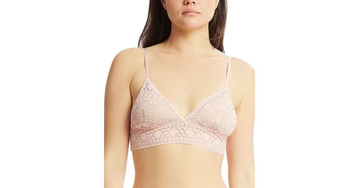 Hanky Panky Gem Lace Padded Bralette in Natural
