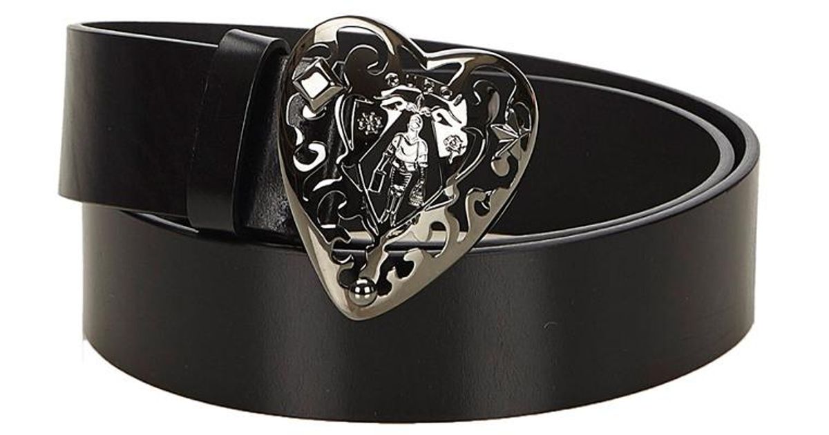 Gucci Hysteria Heart Leather Belt, Never Worn in Black | Lyst