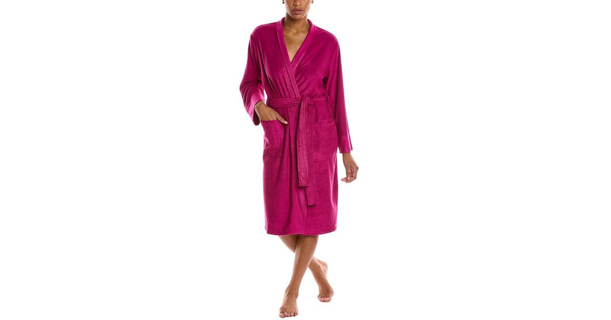 Natori N Terry Robe in Pink Lyst