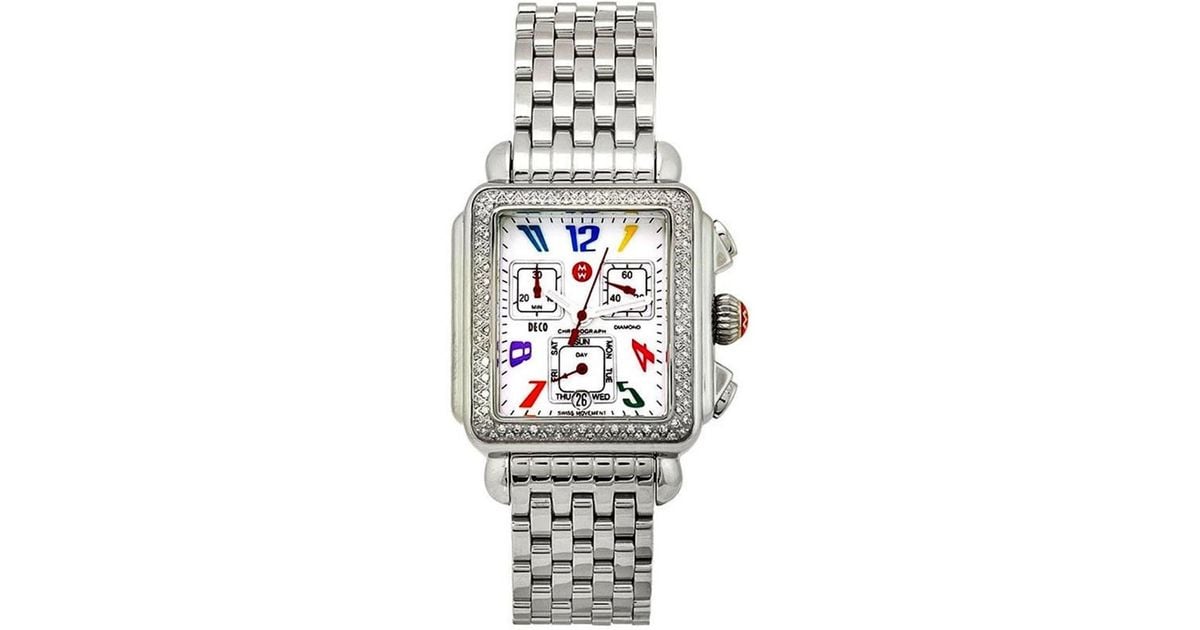 michele deco carousel watch