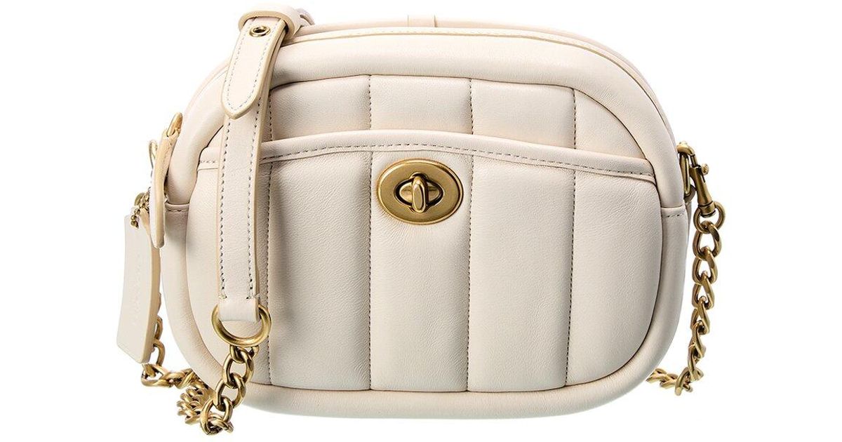 COACH Quilted Leather Crossbody in b4/Chalk (Natural) Lyst Australia