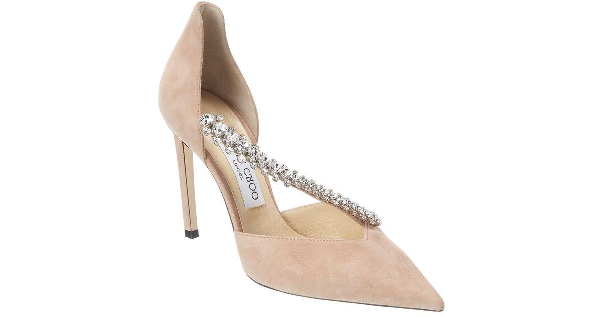 Jimmy Choo Bee 100 Suede Pump in Pink Lyst