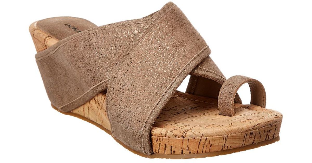 donald pliner gala suede wedge sandal
