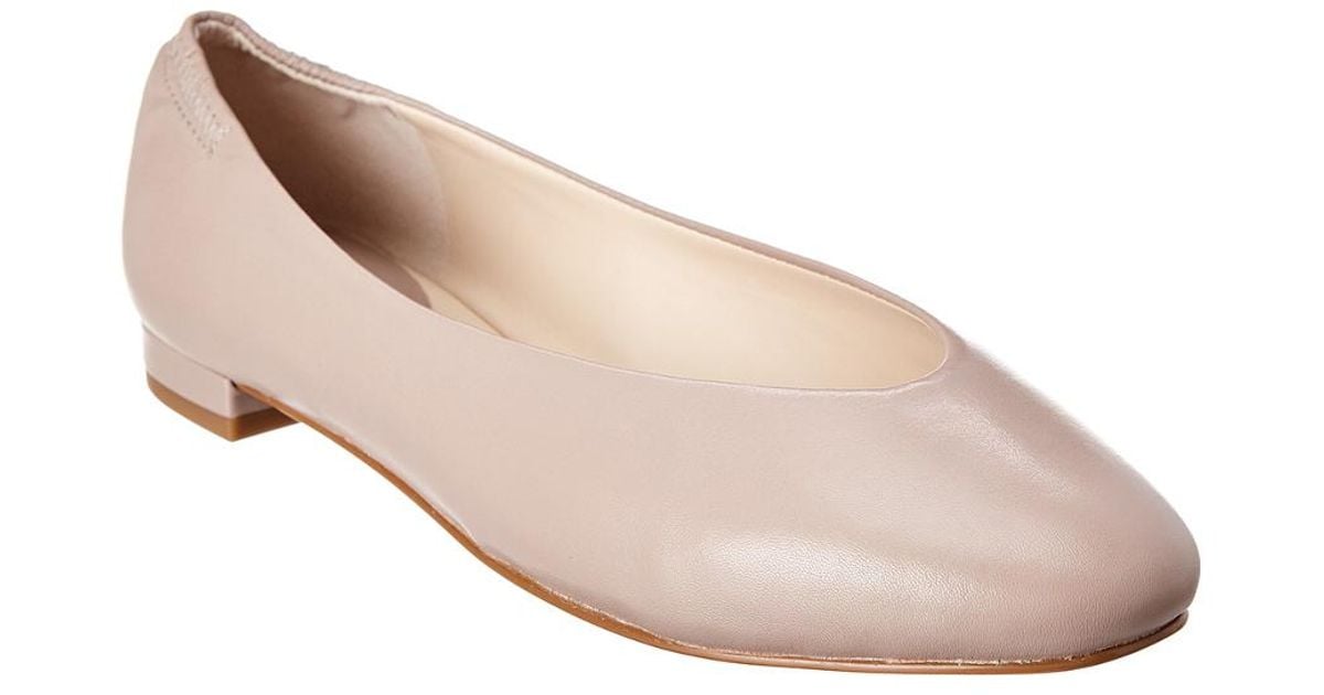 Cole Haan Kaia Leather Flat in Brown - Lyst