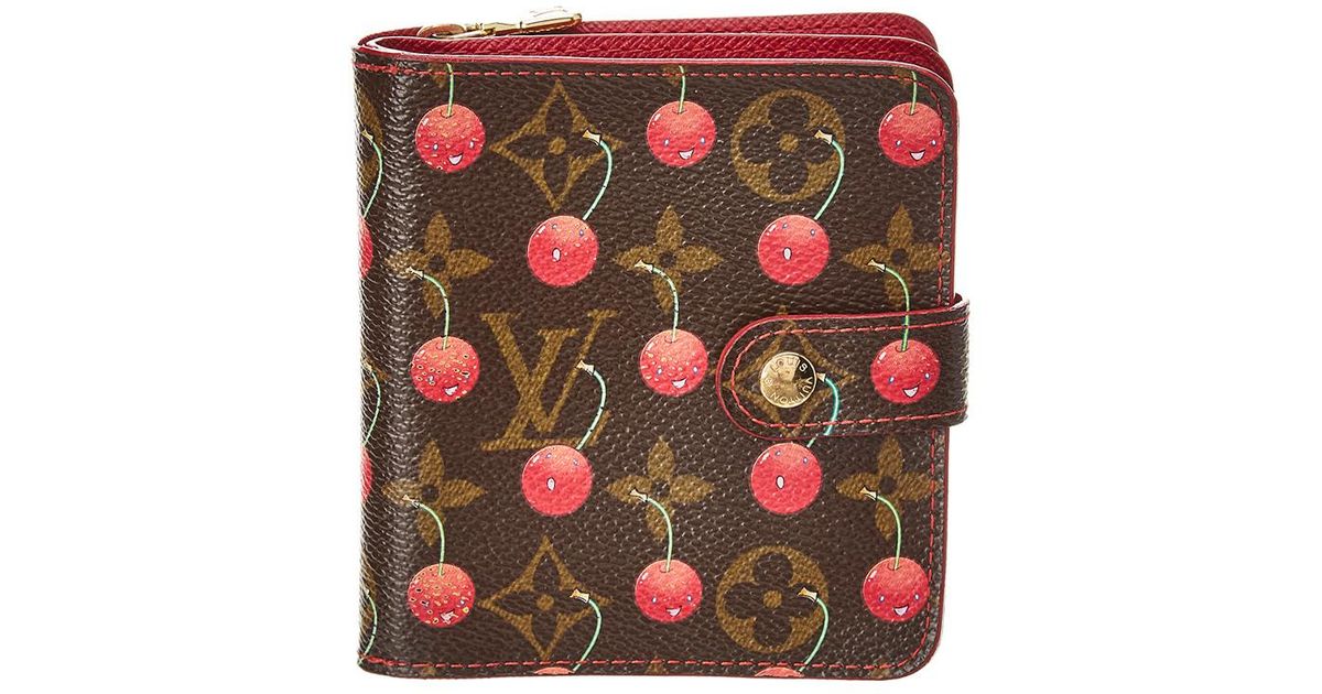 lv monogram cherry blossom wallet