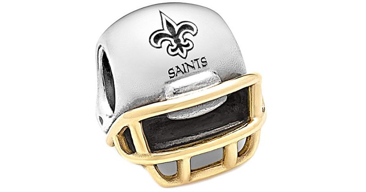 PANDORA Nfl 14k & Silver New Orleans Saints Helmet Charm in Metallic Lyst