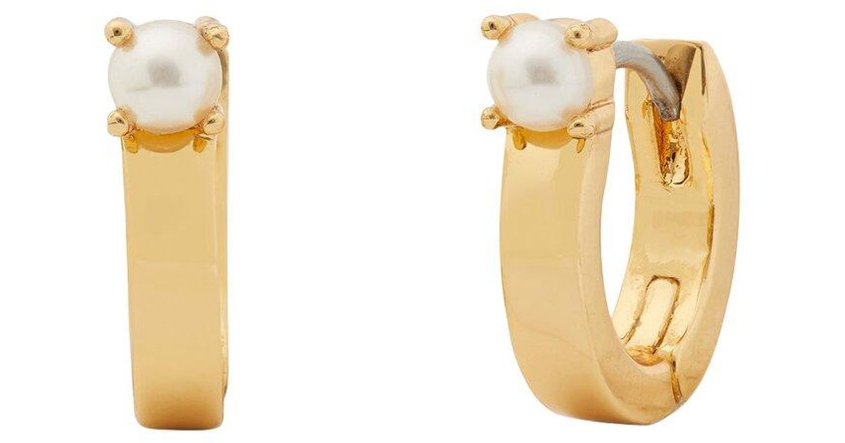 Kate Spade Cz Precious Delights Huggies in White | Lyst
