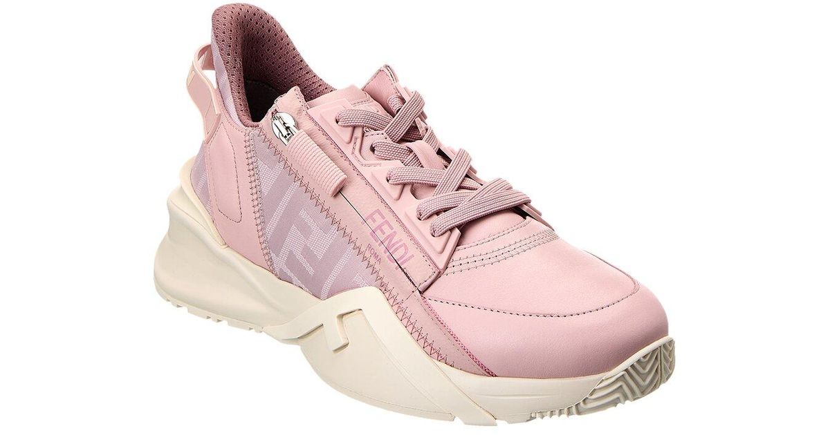 Fendi Flow Leather Sneaker in Pink | Lyst Canada
