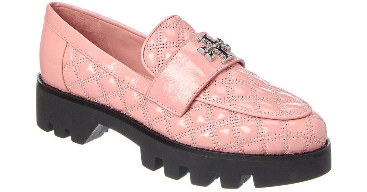 Tory Burch Mini Everly Chunky Leather Loafer in Pink | Lyst